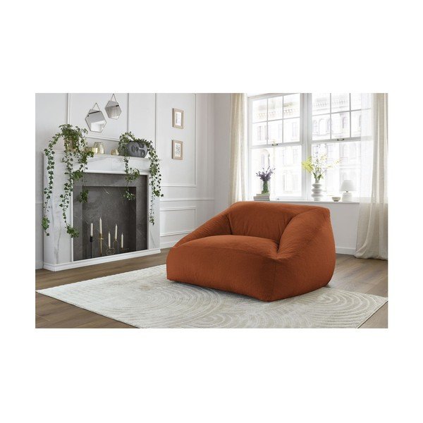 Narančasta vreća za sjedenje od umjetnog krzna Lilibet – Bobochic Paris-image-1