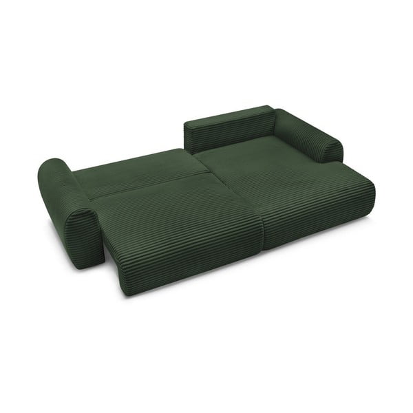 Tamno zelena sklopiva kutna garnitura od samta (s desnim kutom) Lucien – Bobochic Paris-image-4