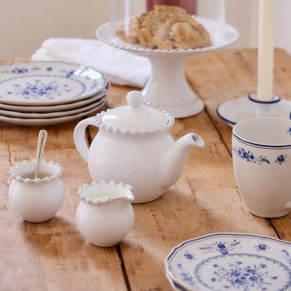 Bijeli čajnik od kamenine s cjedilom 500 ml Pearl – Costa Nova-image-3