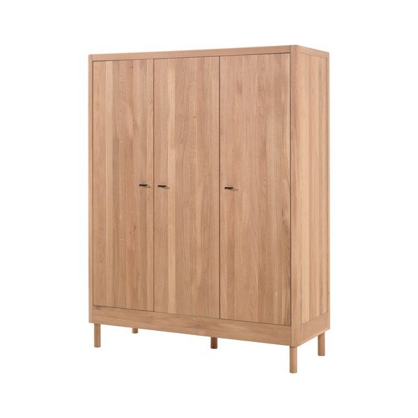 Dječja garderoba od punog hrasta u prirodnoj boji 146x190x55 cm Forrest – Vipack