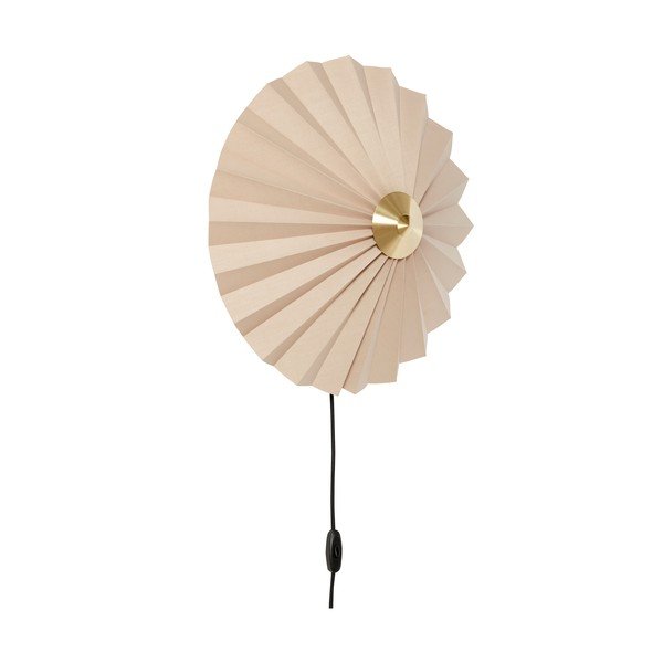 Bež zidna lampa s utikačem ø 48 cm Pliss – Hübsch-image-2