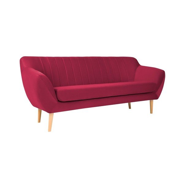 Tamnoružičasta sofa od baršuna Mazzini Sofas Sardaigne, 188 cm-image-1