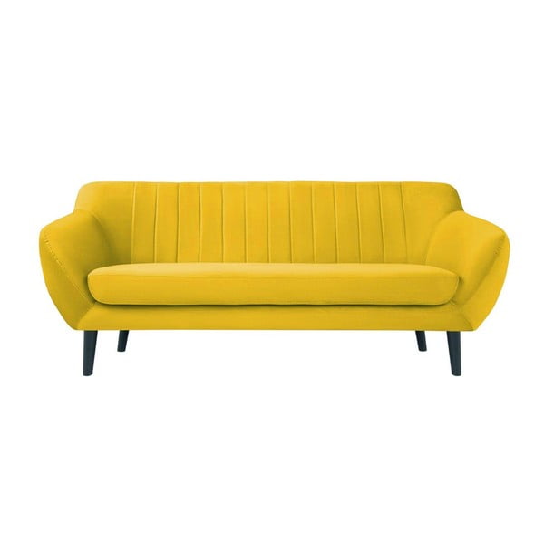 Žuta baršunasta sofa Mazzini Sofas Toscane, 188 cm
