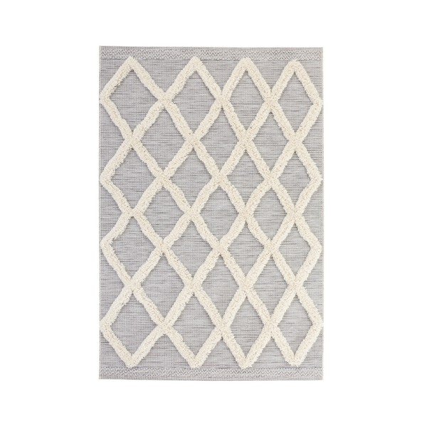 Sivi tepih Mint Rugs Handira Grid, 230 x 155 cm