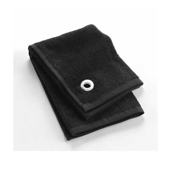 Crni pamučan ručnik od frotira 50x50 cm Cuistot – douceur d'intérieur