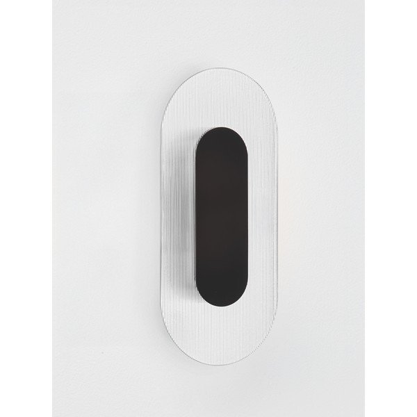 Mat crna metalna LED zidna lampa Vetrio – Nova Luce-image-4