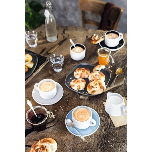 Bijela porculanska šalica i tanjurić s tamno sivom unutrašnjosti Maxwell & Williams Tint, 240 ml-image-1