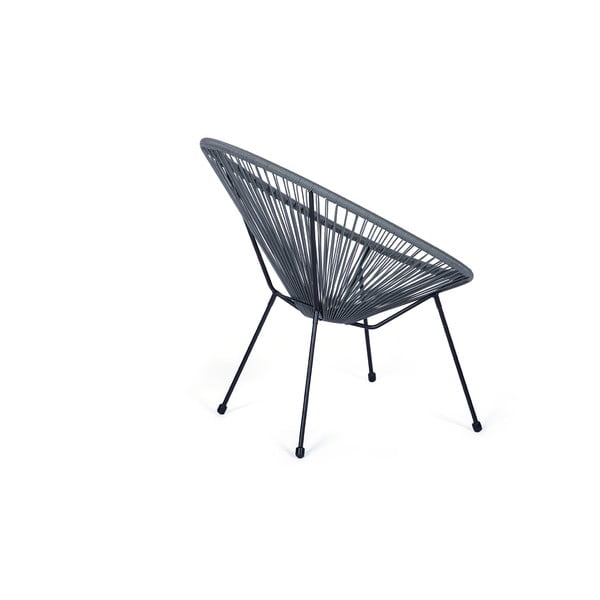 Siva vrtna fotelja od umjetnog ratana Le Bonom Avocado-image-3