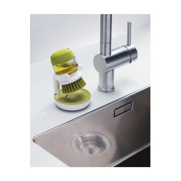 Zelena Palm četka za ribanje s posudom za sredstvo postoljem i Joseph Josepha-image-1