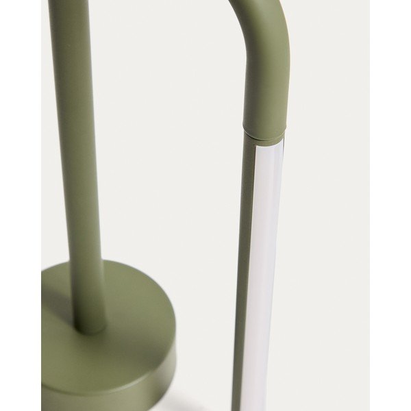 Zelena metalna LED stolna lampa (visina 30 cm) Bow – Kave Home-image-3