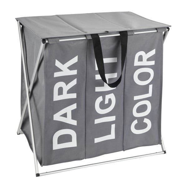 Siva košara za veš s tri odjeljka Wenkoo Trio, 118 l-image-2