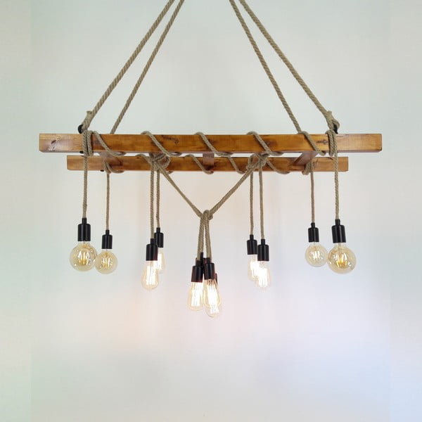 Stropna svjetiljka od borovog drva Merdiven-image-1