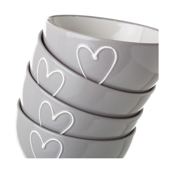 Siva keramička posuda Unimasa Heart, 580 ml-image-2