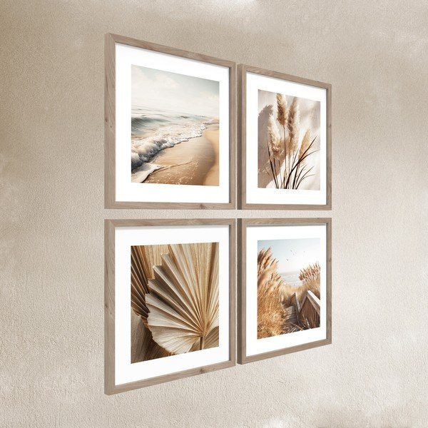 Tiskane slike u setu 4 kom s okvirom 30x30 cm Boho Dreams – Styler-image-3