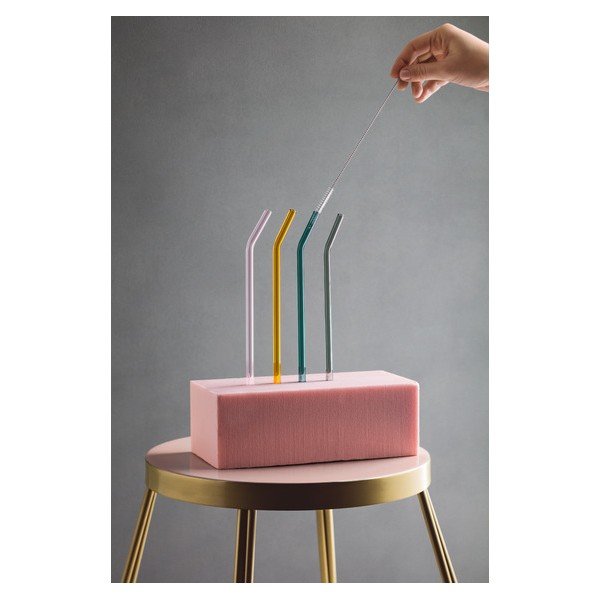 Set od 4 staklene slamke i četke Villeroy & Boch-image-4