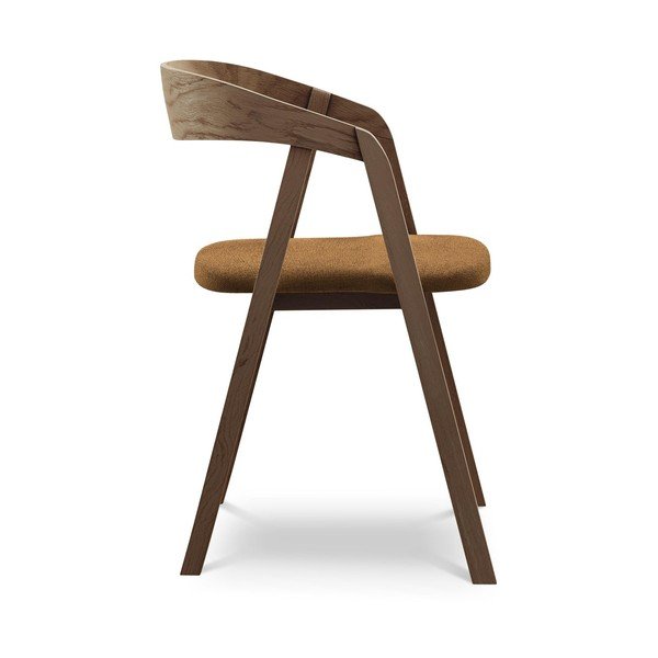 Blagovaonska stolica od masivnog drveta boja terakote Erika – Makamii-image-2