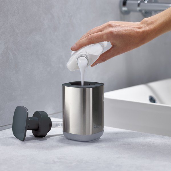 Dozator sapuna od nehrđajućeg čelika u sjajno srebrnoj boji 250 ml Presto Steel – Joseph Joseph-image-4