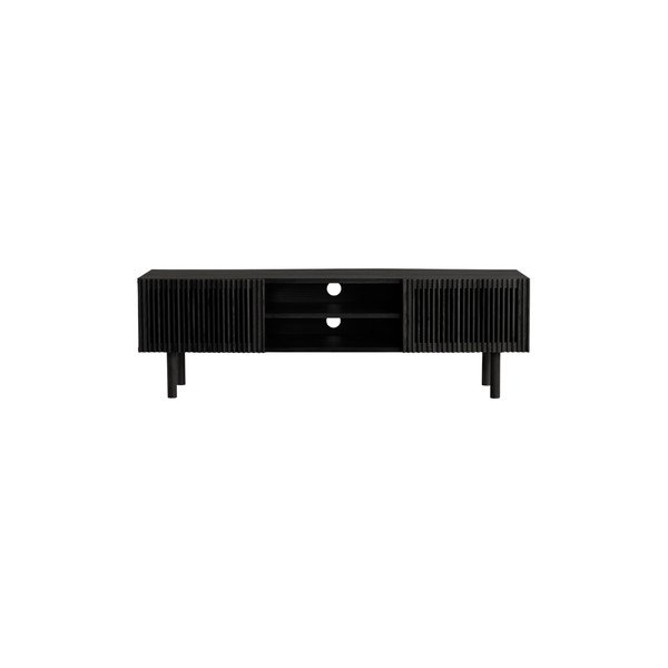 Crna TV komoda u dekoru jasena 160x50x43 cm Sion – Jotex-image-2