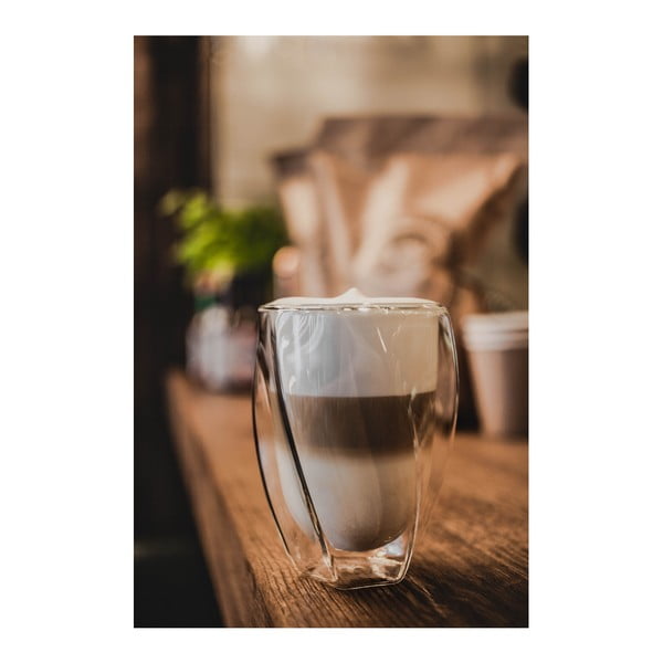 Set od 2 šalice s dvostrukom staklenom stijenkom Vialli Design Latte, 300 ml-image-3