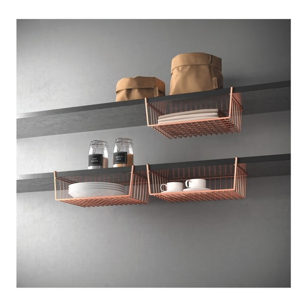 Viseća polica u bakrenoj boji Metaltex-image-3
