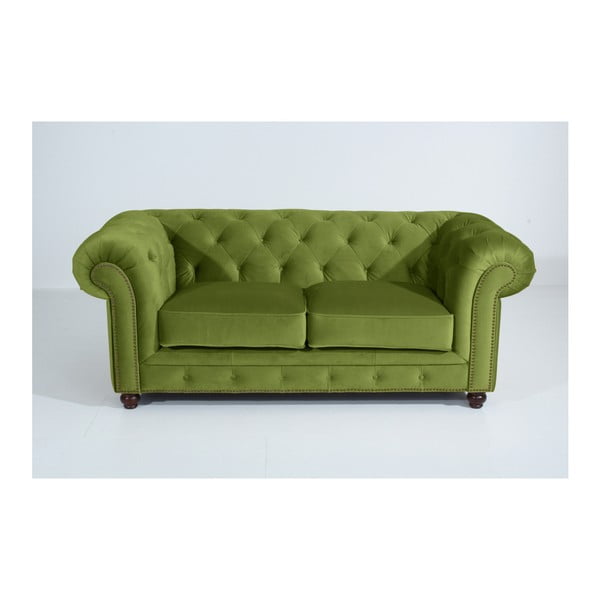 Zelena sofa Max Winzer Orleans Velvet, 196 cm