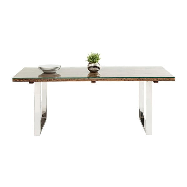 Blagovaonski stol od recikliranog drveta Kare Design Pure, 1200 x 90 cm