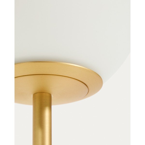 Bijela/u zlatnoj boji stolna lampa sa staklenim sjenilom (visina 35 cm) Brisia – Kave Home-image-2