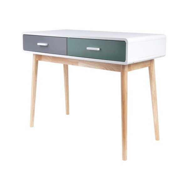 Zeleno-sivi konzolni stol s 2 ladice Leitmotiv Neat-image-1