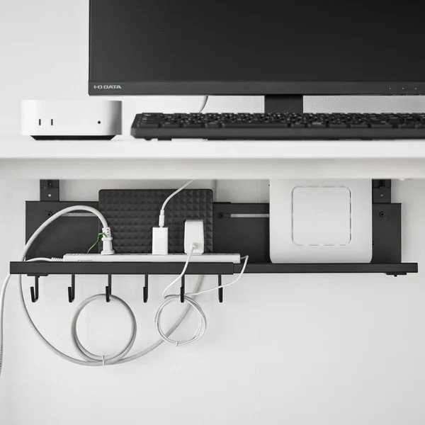 Crni metalni uredski organizator za kablove Smart – YAMAZAKI-image-1