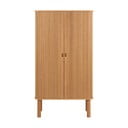 Ormarić u dekoru hrasta s kliznim vratima u prirodnoj boji 80x145 cm Langley – Actona