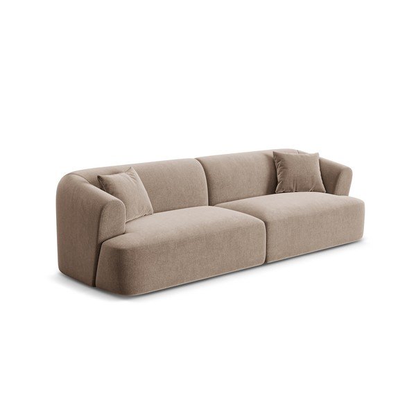 Svjetlo smeđa baršunasti sofa 255 cm Campi – Cosmopolitan Design-image-2