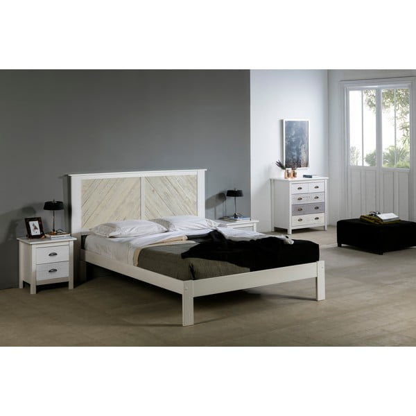 Bijeli bračni krevet Marckeric Roma, 140 x 190 cm-image-1