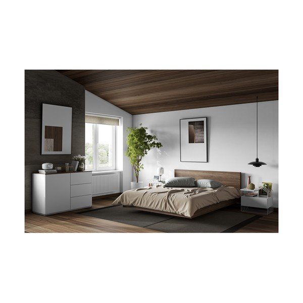 Smeđi bračni krevet TemaHome Float, 180 x 200 cm-image-4