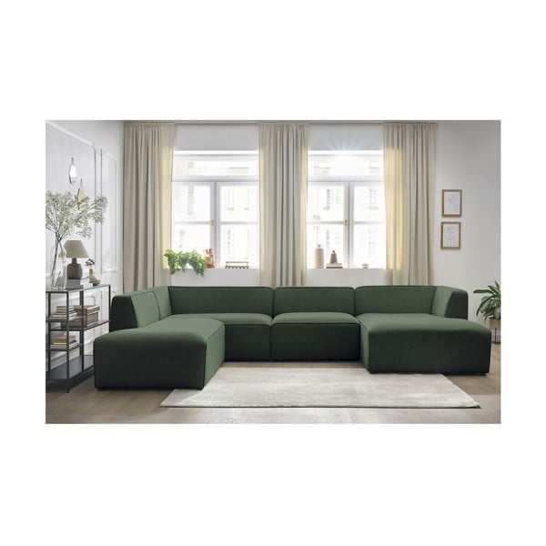 Zelena kutna garnitura (s lijevim kutom/u obliku slova "U") Megeve – Bobochic Paris-image-3