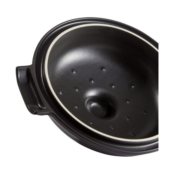 Papar crni ovalni lonac s poklopcem Emile Henry Delight, 4 l-image-2