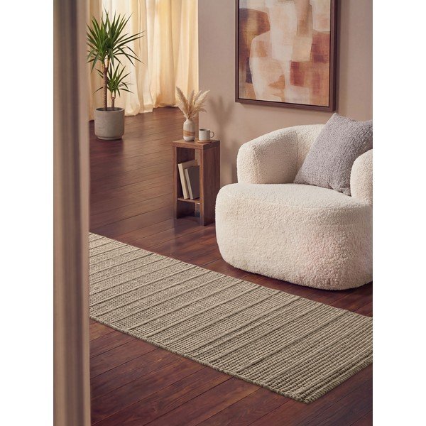 Bež ručno rađena vunena staza 80x250 cm Camden Parker – Ted Baker-image-1