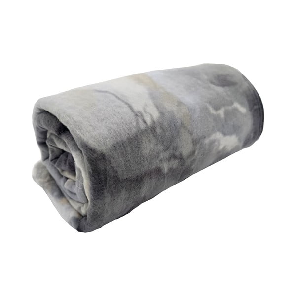 Siva deka od flisa 150x200 cm Marble – JAHU collections
