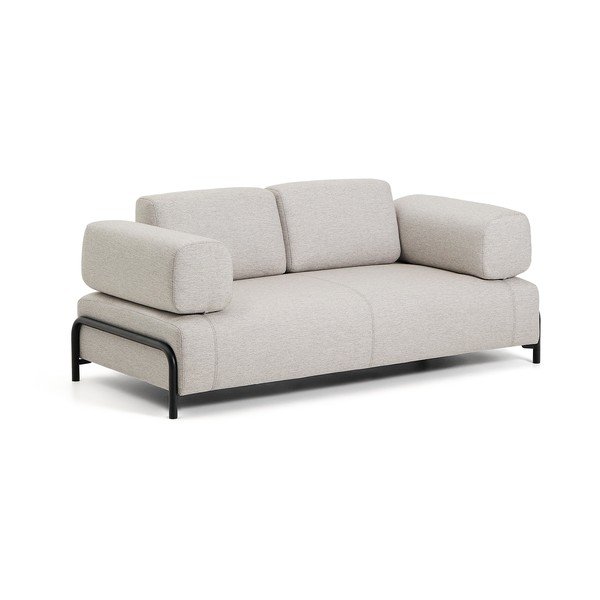 Sivo-bež sofa 200 cm Compo – Kave Home-image-2
