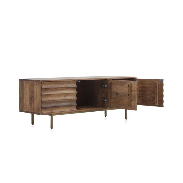 TV komoda od masivnog manga u prirodnoj boji 140x51 cm Ripple – Geese-image-1
