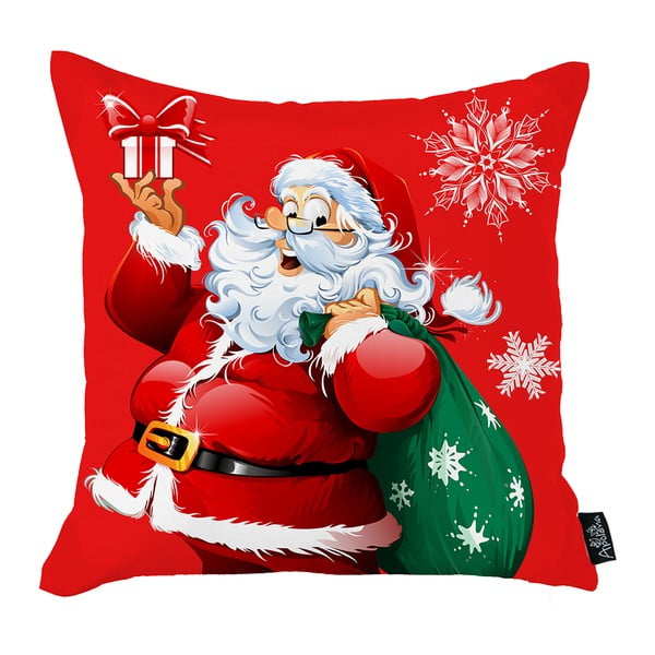 Crvena božićna jastučnica Mike & Co. New York Honey Christmas Santa Claus, 45 x 45 cm