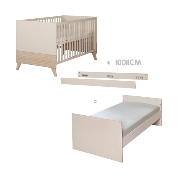 Bež dječji krevet s podesivom visinom 70x140 cm Sidney – Roba-image-3