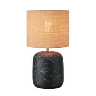 Crna/u prirodnoj boji stolna lampa sa sjenilom od jute (visina 45 cm) Montagna – Markslöjd