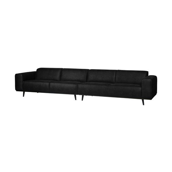 Crna sofa od imitacije antilopa BePureHome Statement, 372 cm-image-1