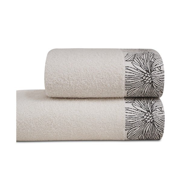 Pamučan ručnik od frotira boje slonovače 50x100 cm Valencia – My House-image-2