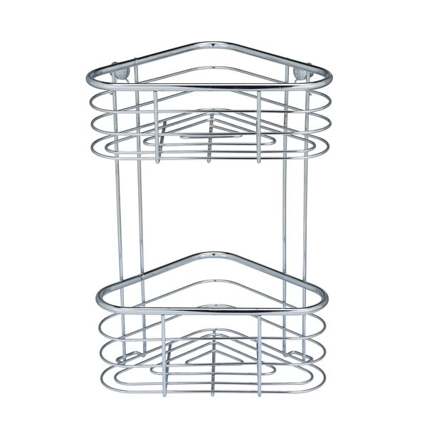 Kutna srebrna tuš polica Wenko Trestina, 25 x 35 cm-image-2