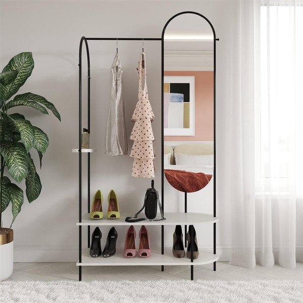 Crni/sivi metalni set za hodnik 101x183x43 cm Anastacia – Støraa-image-1