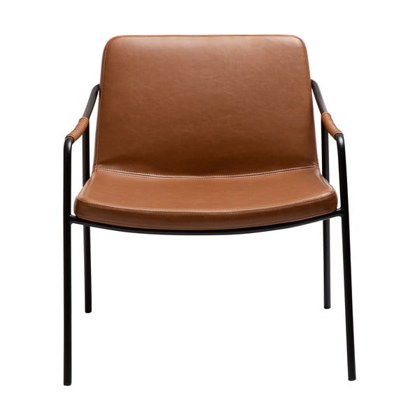 Smeđa fotelja od imitacije kože Boto – DAN-FORM Denmark-image-2