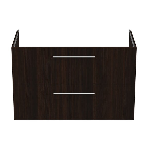 Tamno smeđi zidni ormarić za ispod umivaonika u dekoru hrasta 100x63 cm i.Life B – Ideal Standard