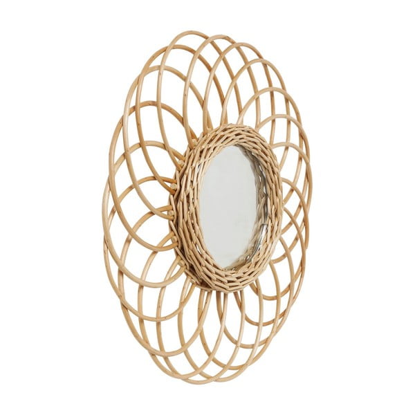 Zidno ogledalo s okvirom od ratana Kare Design Swing, Ø 34 cm-image-2