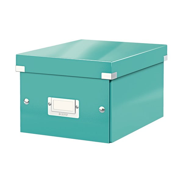 Zelena/tirkizna kartonska kutija za pohranu s poklopcem 22x28x16 cm Click&Store – Leitz
